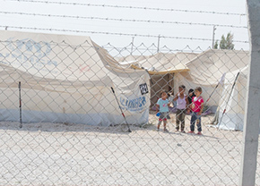 Children in a refugee camp in Turkey
