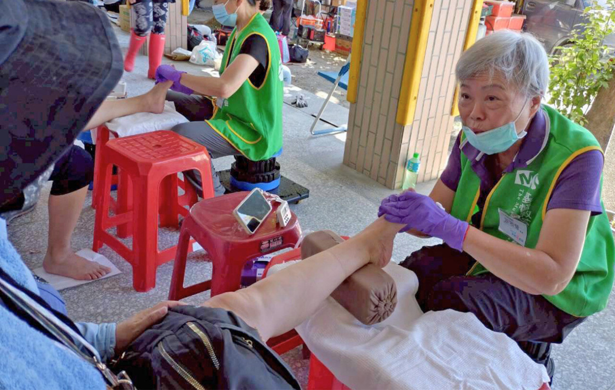 避難所での支援の様子