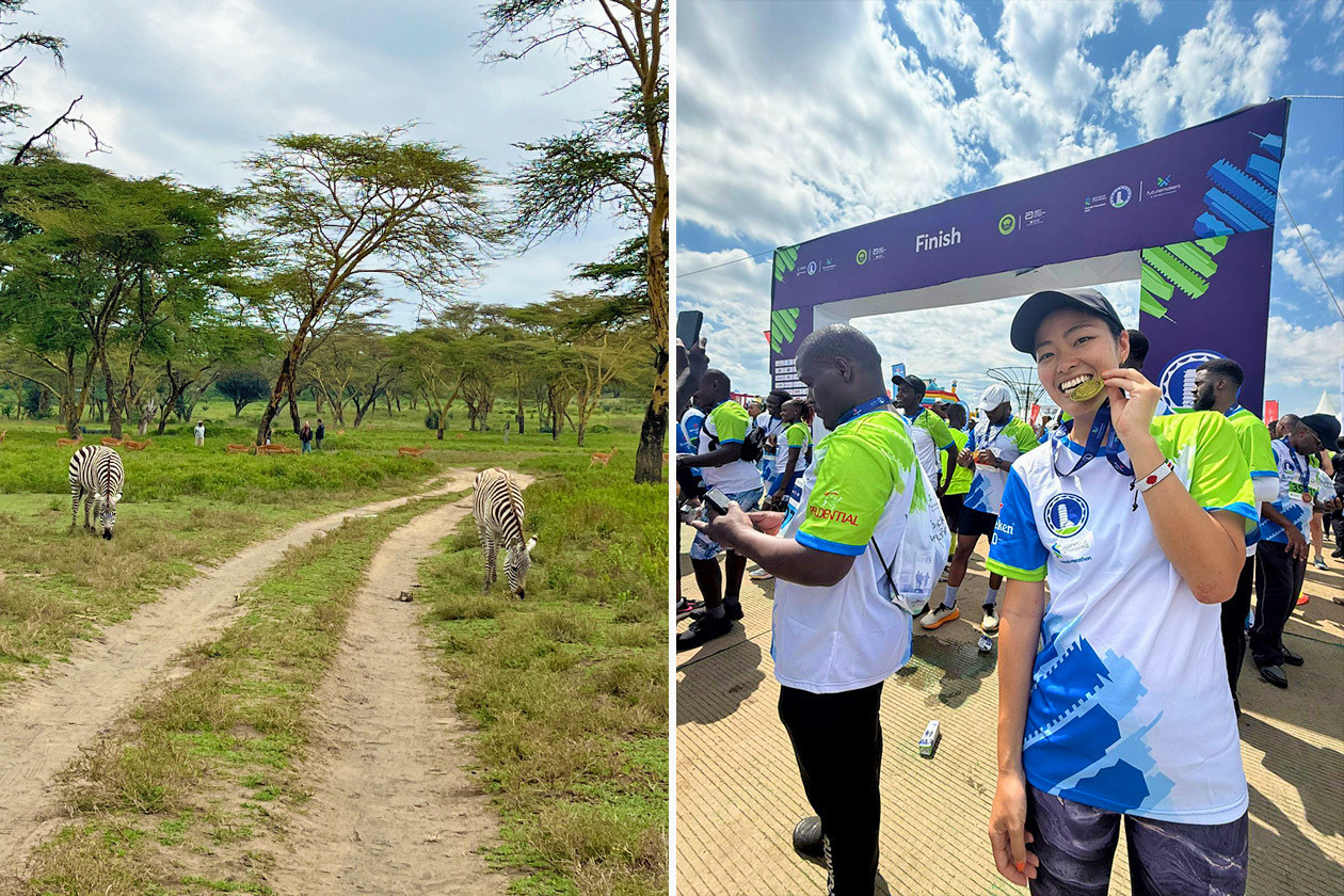ランニングコースと中川駐在員