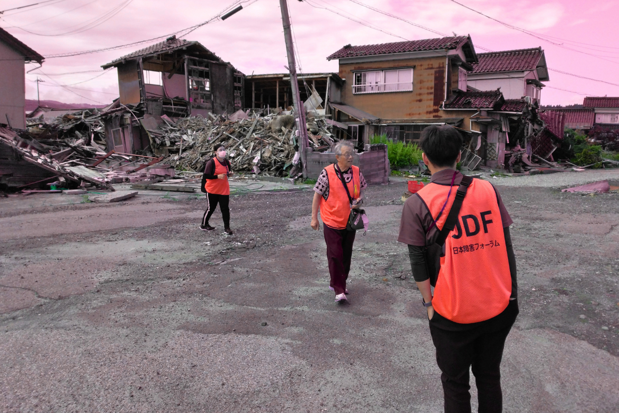 被災地調査の様子